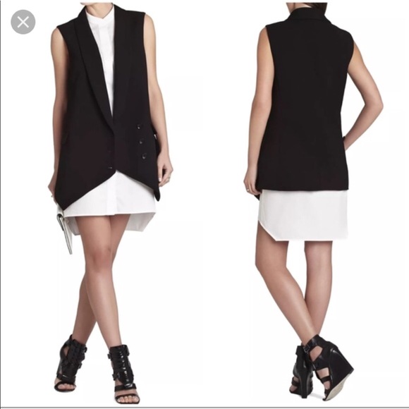 bcbgmaxazria shirt vest dress size 2 - Picture 3 of 3